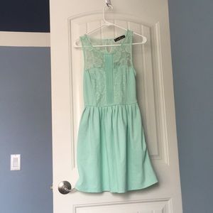 Mint green laced dress
